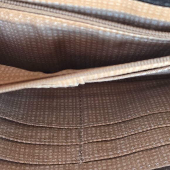 Brighton Twister Black Dual Zip Microfiber Purse Wallet Organizer Crossbody Bag - Picture 10 of 16